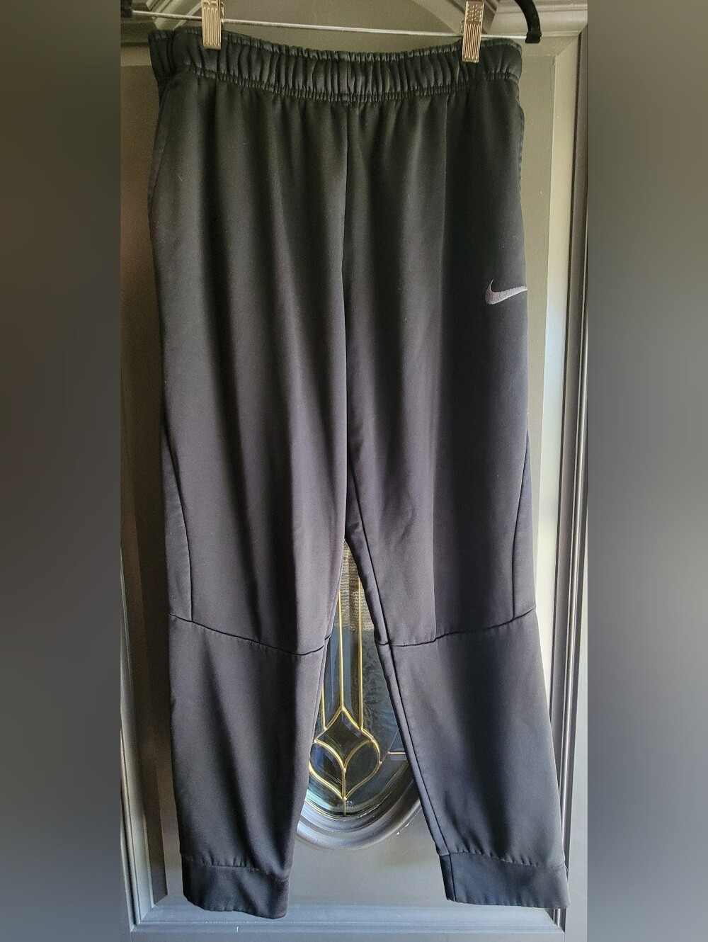 Nike Mens Thermal DriFit Black Athletic Pants with Swoosh size large